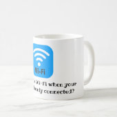 魂が既に接続されている場合にWi-Fiを必要とするユーザー コーヒーマグカップ (正面右)