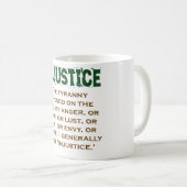 魂に押し付けられた暴政 – 不正引用文 コーヒーマグカップ (正面右)