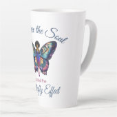 魂に満ちた蝶の効果 カフェラテマグ (右アングル)