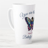 魂に満ちた蝶の効果 カフェラテマグ (左アングル)