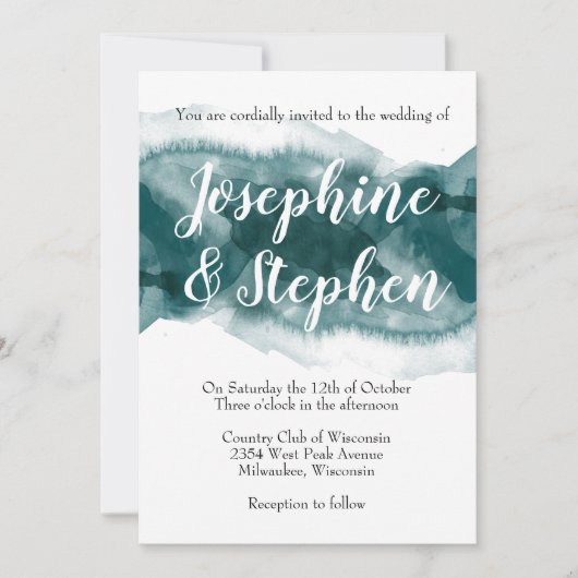 魂のための水 招待状 (正面)