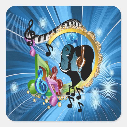 魂のための音楽 スクエアシール (正面)