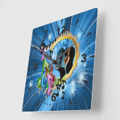 魂のための音楽 スクエア壁時計 (傾斜)