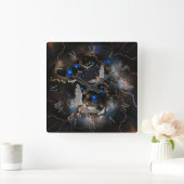 魂のトンネル内の天使 スクエア壁時計 (ホーム)