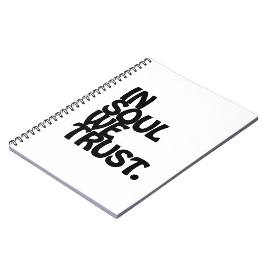 魂の中で我々は信頼する。 ノートブック (左側)