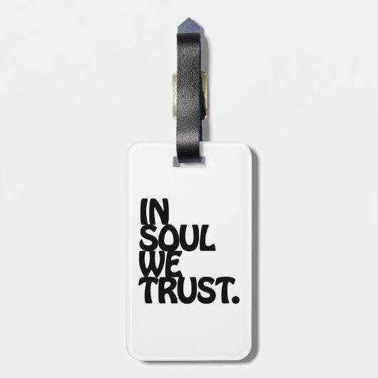 魂の中で我々は信頼する。 ラゲッジタグ (裏面縦)
