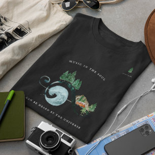 魂の中の音楽 水素朴色モノグラム トライブレンドTシャツ