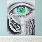 魂の失った涙 キャンバスプリント (インサイチュ (ウッドフロア))