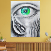 魂の失った涙 キャンバスプリント (インサイチュ (リビング))