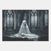 魂の存在におけるゴシック幽霊 ラッピングペーパーシート (正面)