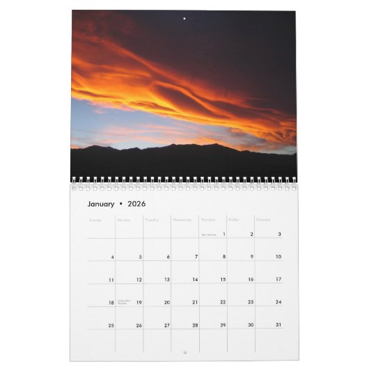 『魂の季節』 カレンダー (1月 2026)