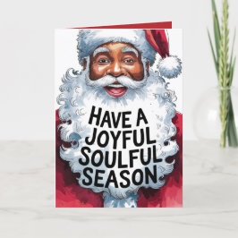 魂の強い季節 | ブラックSanta Greeting Card(5 x 7) シーズンカード