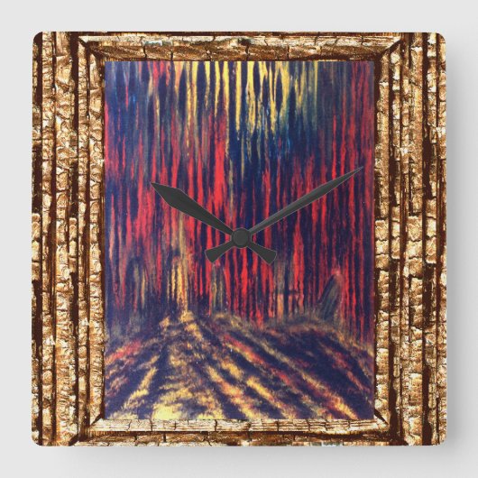 魂の影 スクエア壁時計 (正面)