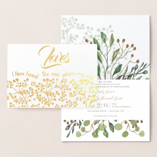 魂の愛する者を見つけ結婚た 箔カード (ディスプレー)