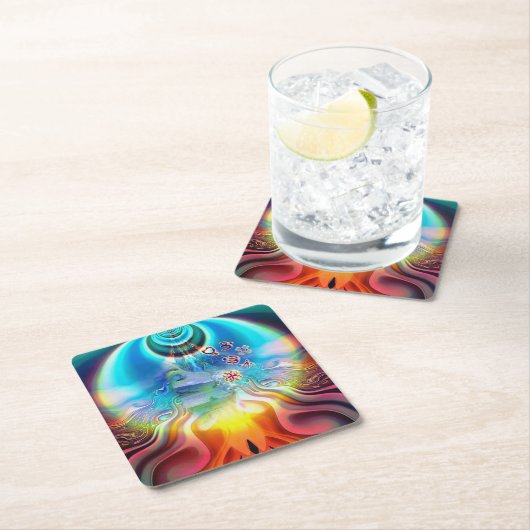 魂の振動 スクエアペーパーコースター (インサイチュ)