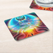 魂の振動 スクエアペーパーコースター (アングル)