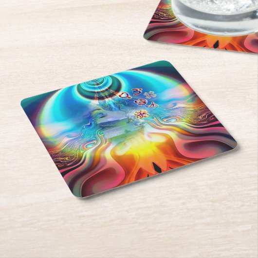 魂の振動 スクエアペーパーコースター (アングル)