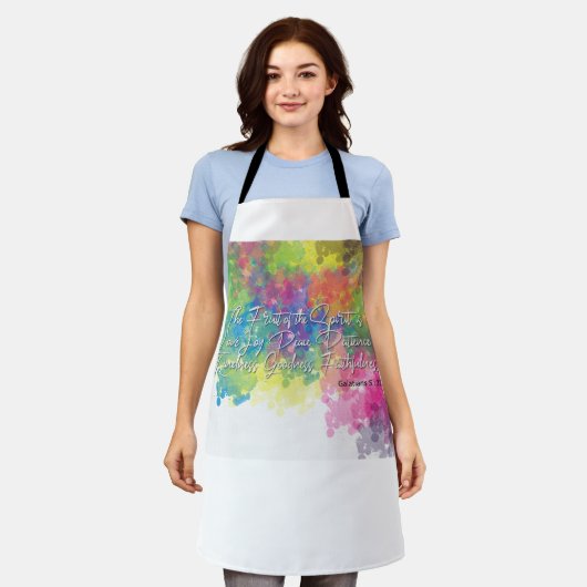 魂の果実 – ガラテヤ5 エプロン (着用した状態)