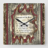 魂の病 スクエア壁時計 (正面)