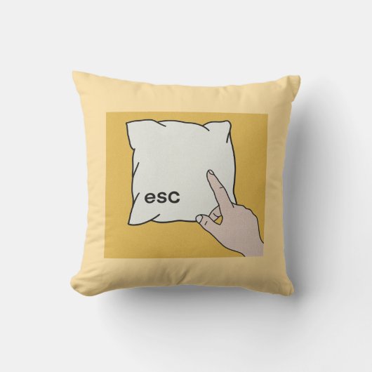 魂の脱出ボタン クッション (正面)