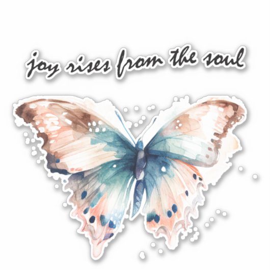 魂の蝶から喜びが湧く|過去記事 シール (正面)