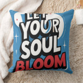 「魂の開花を感動的」 クッション (ブランケット)