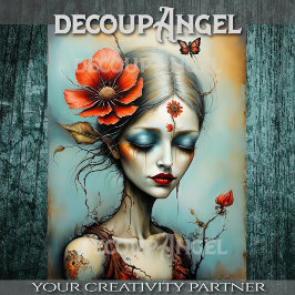 魂の開花 – デコパージュ –  薄葉紙