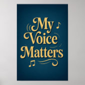 魂の音楽： "私の声は重要" ポスター (正面)