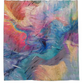 魂を動かす抽象化 シャワーカーテン (正面)