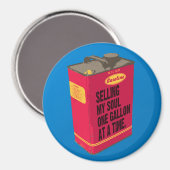 魂を売る – 磁石の丸い マグネット (正面/裏面)