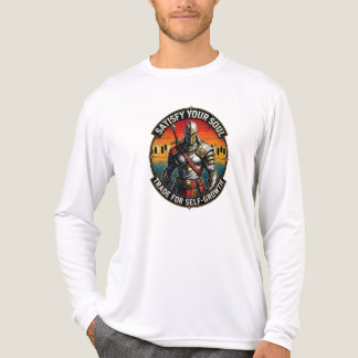 魂を満たすトレードで自己成長の騎士 トライブレンドTシャツ