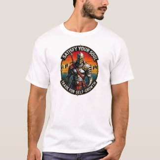 魂を満たすトレードで自己成長の騎士 Tシャツ