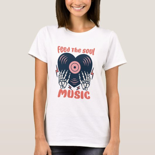 魂を満たす音楽 Tシャツ (正面)