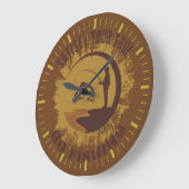 魂を満たす |フライフィッシング ラージ壁時計 (傾斜)