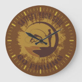 魂を満たす |フライフィッシング ラージ壁時計 (正面)