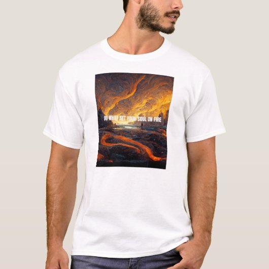 魂を燃やすことを実行せよ Tシャツ (正面)