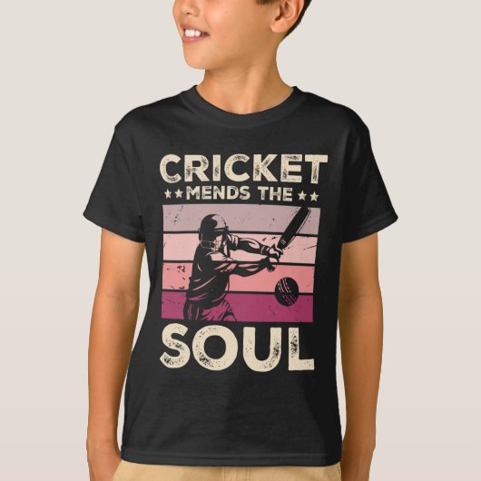 魂を癒すクリケット Tシャツ (正面)