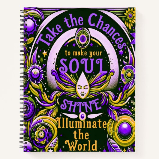 魂を輝かせるチャンスを得る ノートブック (正面)