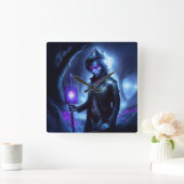 魂失ったが夜森をさまよう スクエア壁時計 (ホーム)