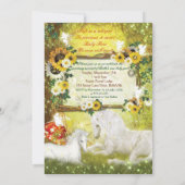 魅了されたユニコーンのベビーシャワー招待状 招待状 (裏面)