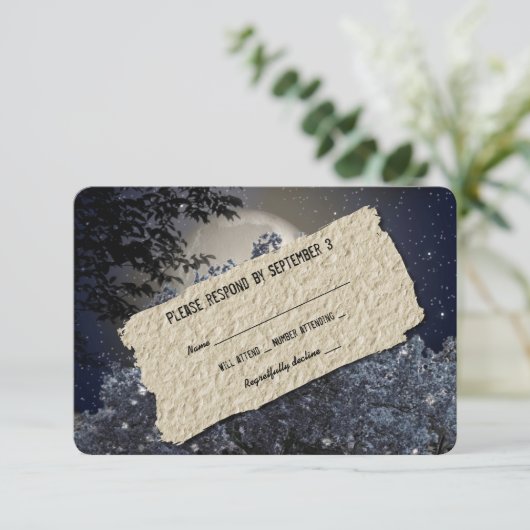 魅了された夜青い木RSVP 出欠カード (スタンド正面)