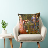 魅了された庭のウォーターハウスのファインアート クッション (椅子)