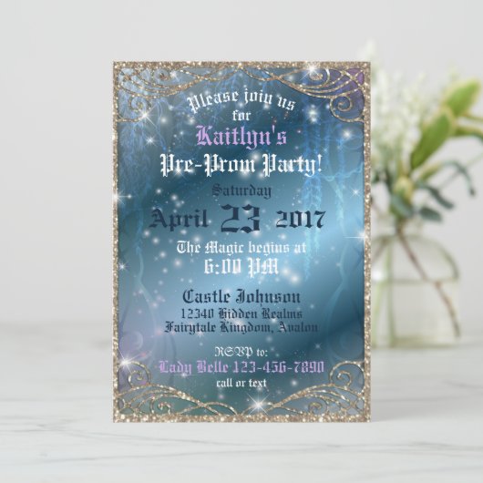 魅了された庭の前プロムのパーティー 招待状 (スタンド正面)