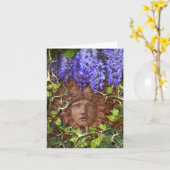 魅了された庭の夏のメッセージカード カード (黄色い花)