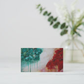 魅了された抽象美術の景色の細い木 名刺 (スタンド正面)