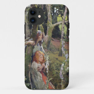 魅了された木(キャンバスの油) iPhone 11 ケース