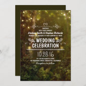 魅了された森林ひもは結婚式招待状をつけます 招待状 (正面/裏面)