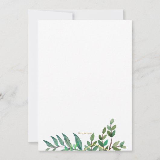 魅了された森林プロムの招待状 招待状 (裏面)