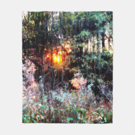 魅了された森林 フリースブランケット