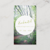 魅了された樺の木森の名刺 名刺 (裏面)
